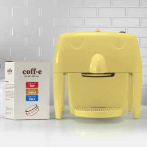 Coff-e Machine - Macchina da caffè a capsule gialla e kit assaggio dei nostri caffè torrefatti artigianalmente - Coff-e System