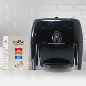 Coff-e Machine - Macchina da caffè a capsule nera e kit assaggio dei nostri caffè torrefatti artigianalmente - Coff-e System