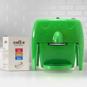 Coff-e Machine - Macchina da caffè a capsule verde e kit assaggio dei nostri caffè torrefatti artigianalmente - Coff-e System