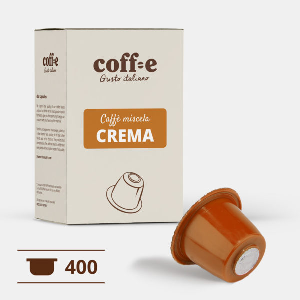 400 capsule caffè robusta compatibili Nespresso® - caffè torrefatto artigianalmente nel nostro stabilimento di Vicenza - COFF-E