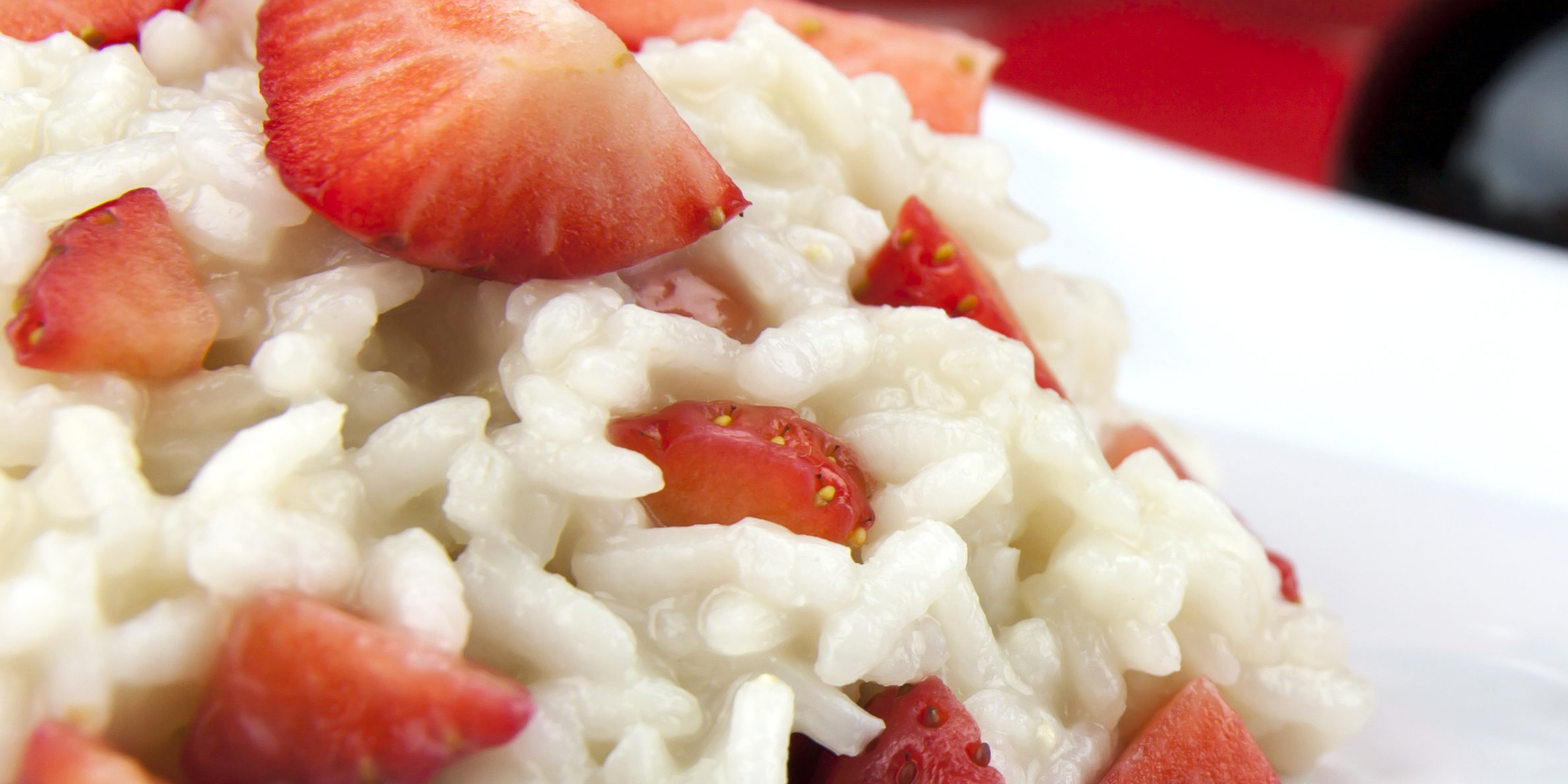 Risotto al taleggio con marmellata di fragole e polvere di caffè