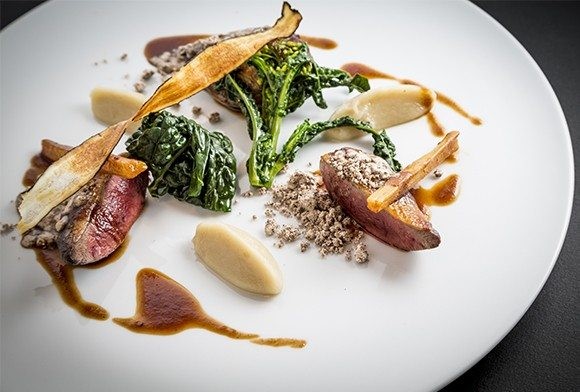 Piccione, scorzanera e caffè | Marco Martini